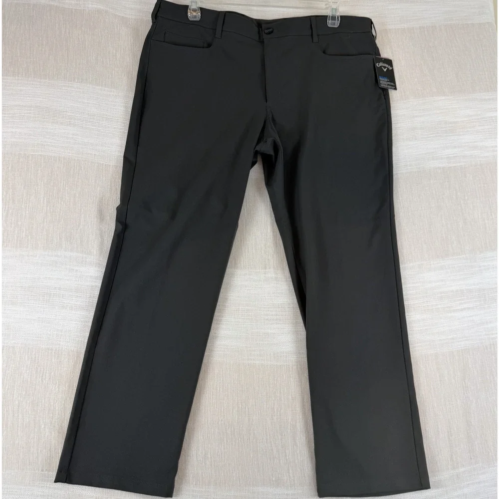 Callaway Performance‎ Opti Dri Men's Golf Pants Sz 40x30 Dark Gray Stretch Chino